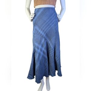 J. Jill 100% Linen Tulip Plaid Maxi Skirt | Boho Western  | Size 10/12